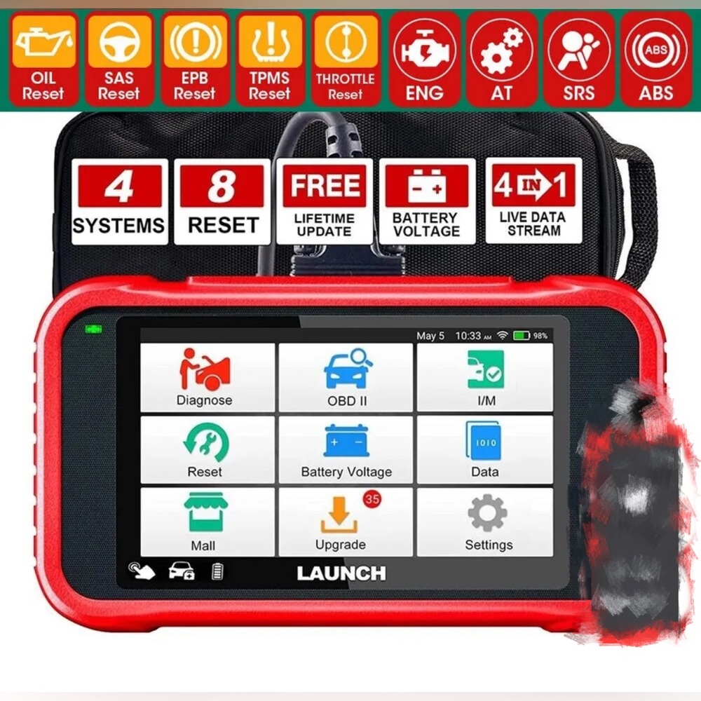 LAUNCH CRP129E OBD2 Diagnostic Tool Scanner ABS SRS SAS TPMS Throttle Reset